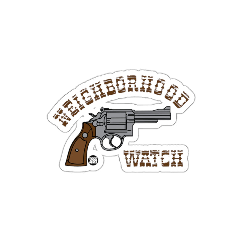 Load image into Gallery viewer, Neighborhood Watch Revolver Sticker for Safety Awareness
