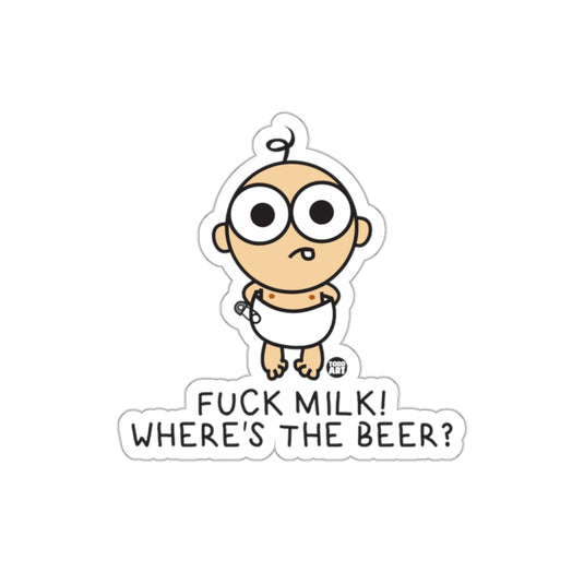 Funny Baby Sticker with Witty Drinking Quote Sticker