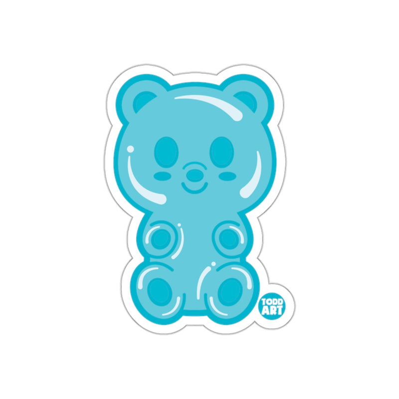 Load image into Gallery viewer, Cute Blue Gummy Bear Cartoon Sticker Todd Art product
