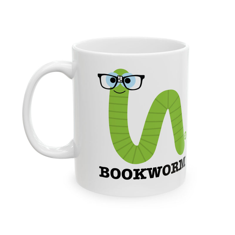 Load image into Gallery viewer, Bookworm Coffee Mug, Cute Book Worm Mug, Book Lover Coffee Mug
