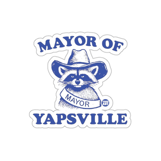 Mayor of Yapsville Raccoon With Cowboy Hat Funny sticker