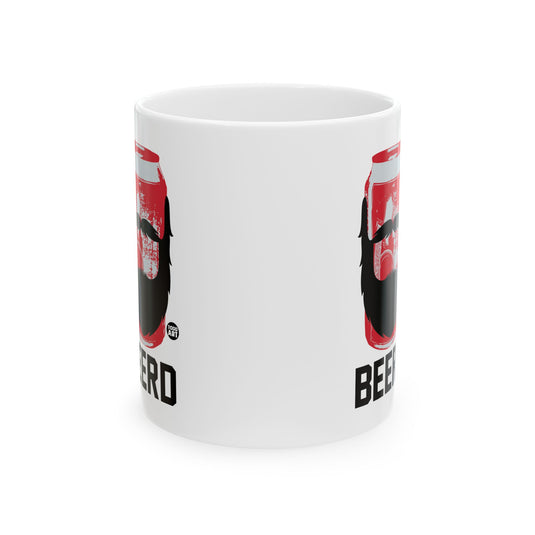 Beerd Beer Mug, Funny Beer Beard Mug, Funny Beer Drinker Coffee Mug