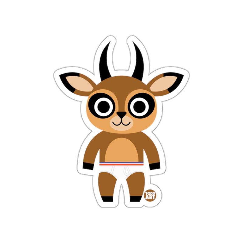 Load image into Gallery viewer, Cute Cartoon Antelope in Underwear Sticker
