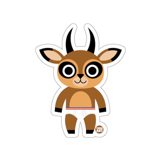 Cute Cartoon Antelope in Underwear Sticker
