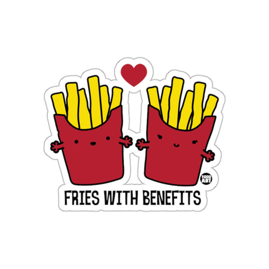 Fries With Benefits Cute Cartoon Sticker