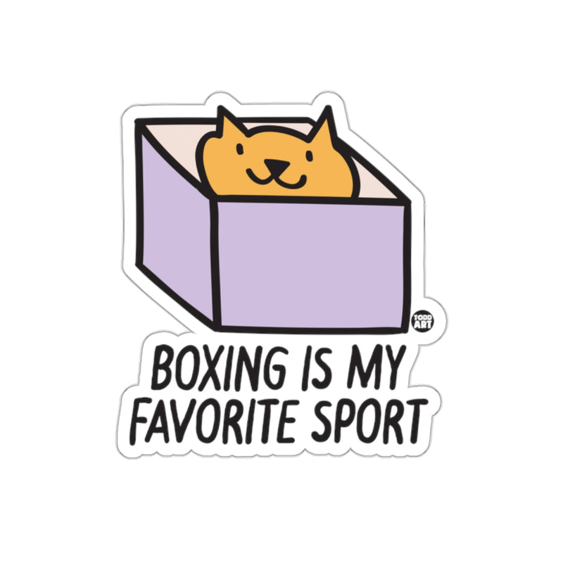 Load image into Gallery viewer, Boxing Is My Favorite Sport Cute Kitten Design sticker
