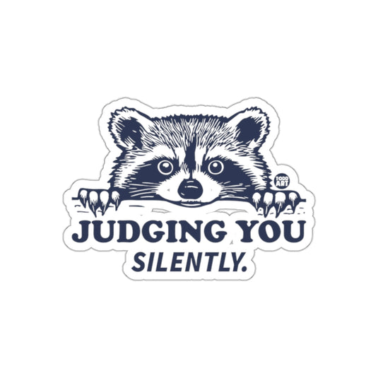Judging You Silently Raccoon Graphic Image Funny sticker