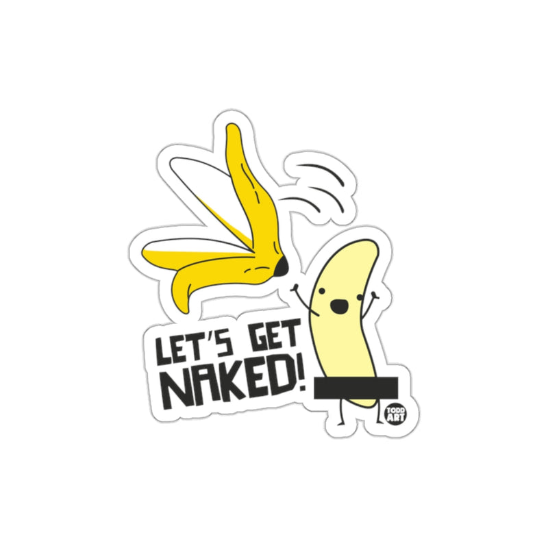 Load image into Gallery viewer, Let's Get Naked Funny Banana Sticker for Laptops or Cars
