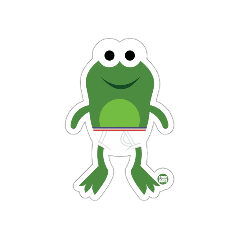 Load image into Gallery viewer, Cute Green Frog Cartoon Character Sticker for All Ages
