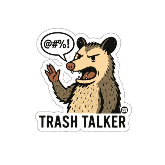 Trash Talker Funny Cartoon Opossum Character sticker