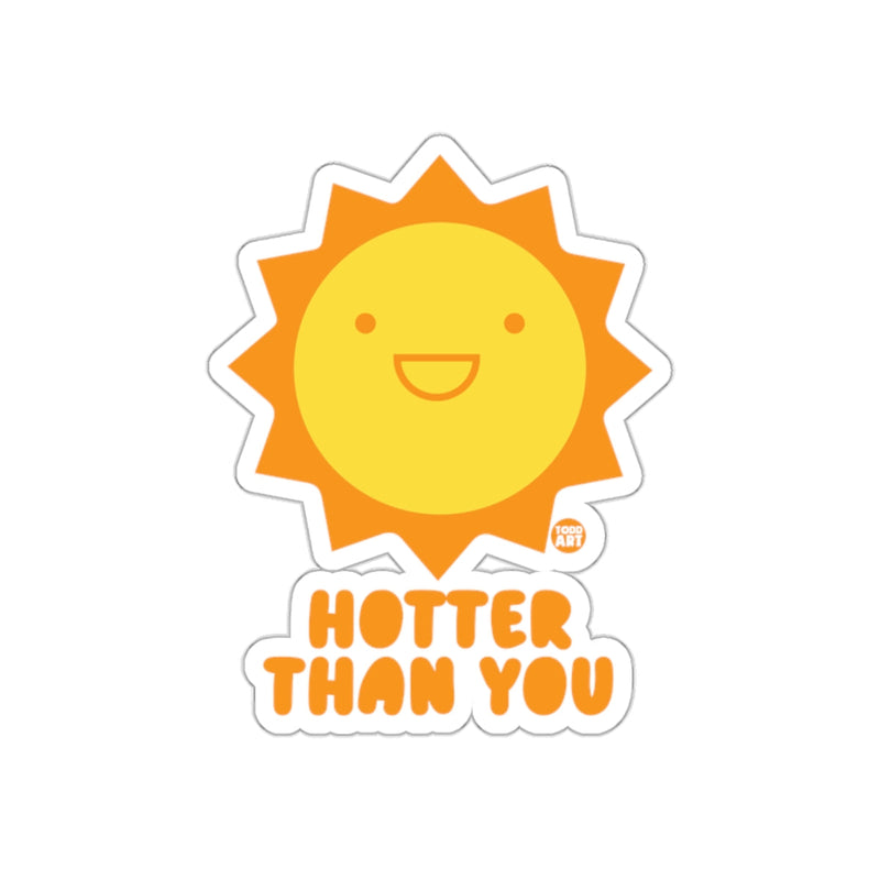 Load image into Gallery viewer, Hotter Than You Cute Smiling Sun Sticker Product
