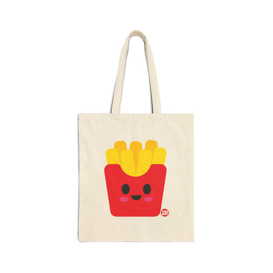 Burger and Fries Cotton Canvas Tote Bag
