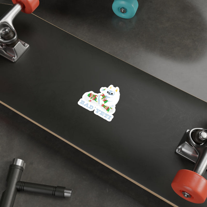 Load image into Gallery viewer, Bad Yeti Christmas Lights Sticker for Skateboards
