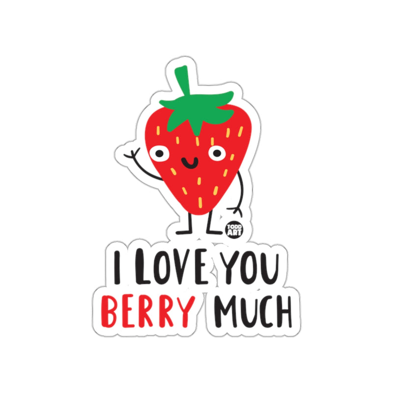 Load image into Gallery viewer, I Love You Berry Much Cute Strawberry Sticker
