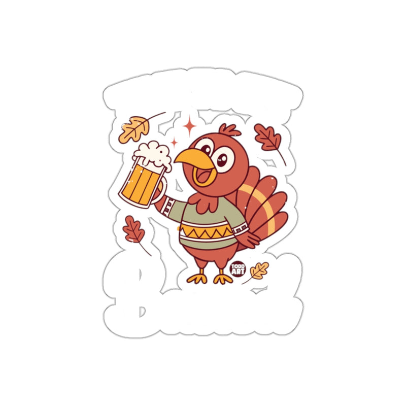 Load image into Gallery viewer, Festive Turkey Cheers Fall Seasons Sticker
