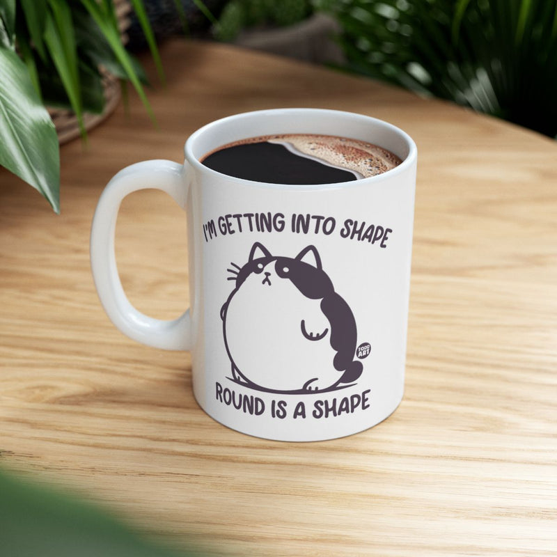 Load image into Gallery viewer, I'm Getting Into Shape Round is a Shape Mug
