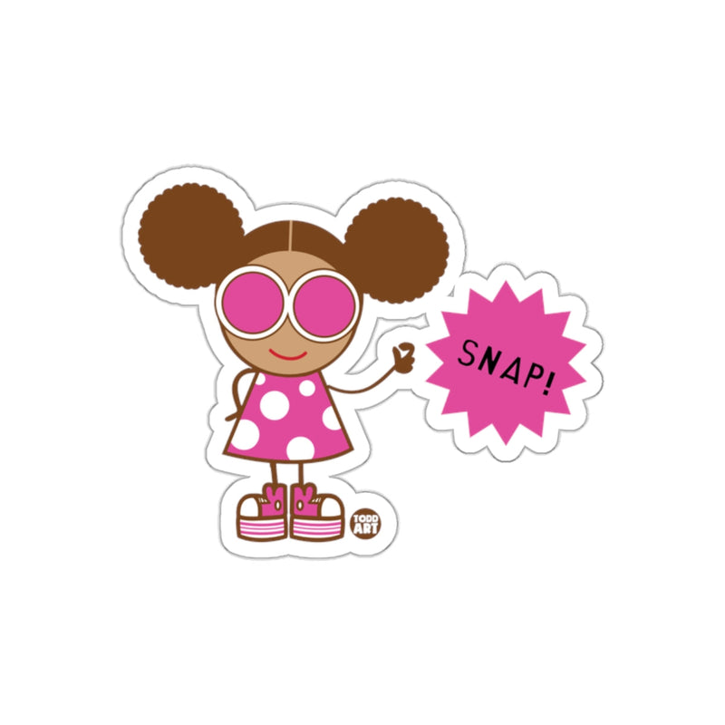 Load image into Gallery viewer, Cute Emoji Girl with Sunglasses Snap Sticker Design
