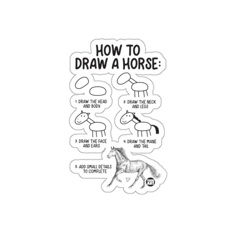 Load image into Gallery viewer, Step-by-Step How to Draw a Horse Guide Sticker
