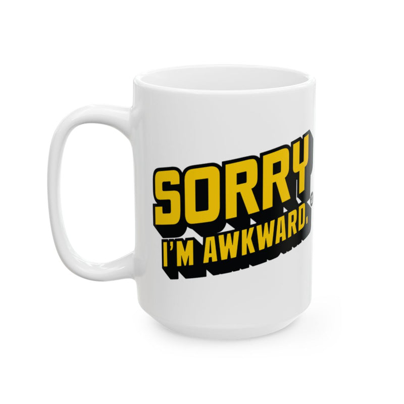 Load image into Gallery viewer, Sorry I'm Awkward Design Mug for Quirky Personality
