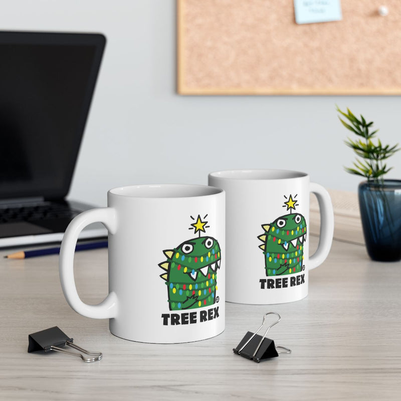 Load image into Gallery viewer, Tree Rex Cartoon Dinosaur Coffee Mug
