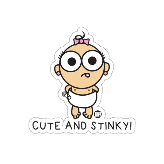 Cute and Stinky Baby Cartoon Sticker for Kids