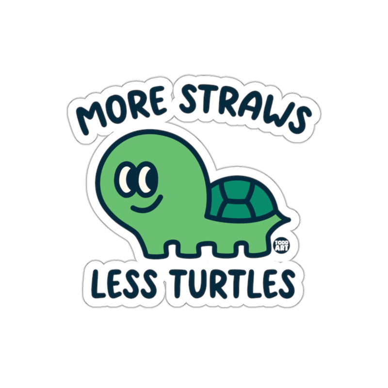Load image into Gallery viewer, More Straws Less Turtles Cute Environmental Sticker
