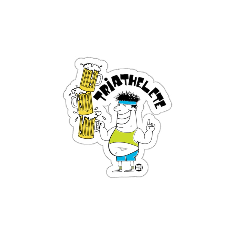 Load image into Gallery viewer, Fun Cartoon Character Triathlete Sticker
