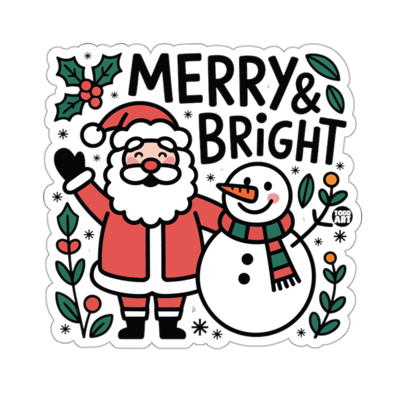 Load image into Gallery viewer, Merry &amp; Bright Festive Santa Snowman Winter Holiday Decor 
