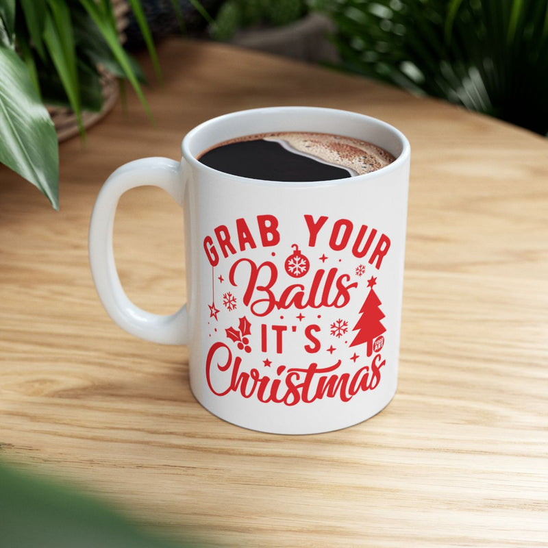 Load image into Gallery viewer, Grab Your Balls It's Christmas Coffee Mug
