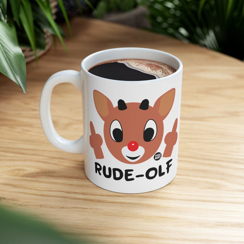 Load image into Gallery viewer, Rude-Olf Christmas Reindeer Funny Coffee Mug Gift
