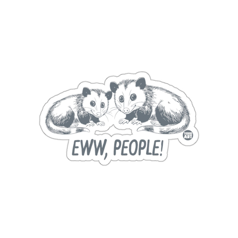 Load image into Gallery viewer, Eww People Funny Possums Cartoon Illustration sticker
