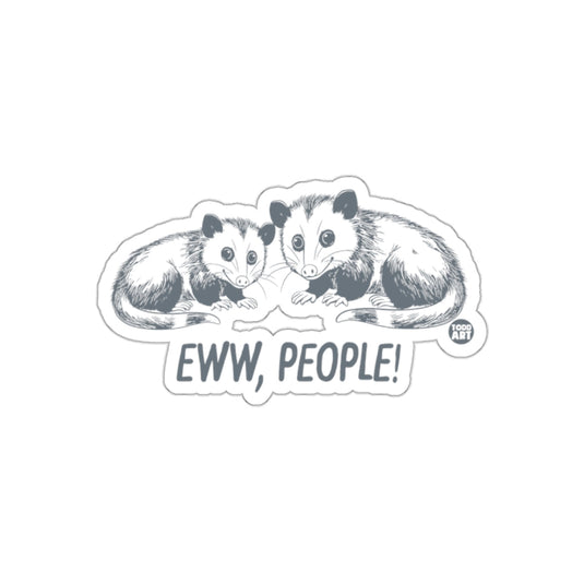 Eww People Funny Possums Cartoon Illustration sticker