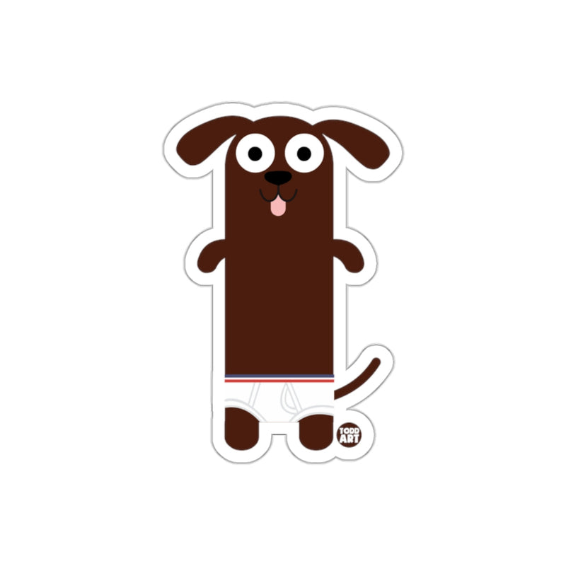 Load image into Gallery viewer, Cute Cartoon Brown Dog With White Shorts Sticker
