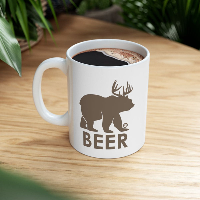 Load image into Gallery viewer, Funny Bear Antler Beer Mug for Unique Drink Enthusiasts
