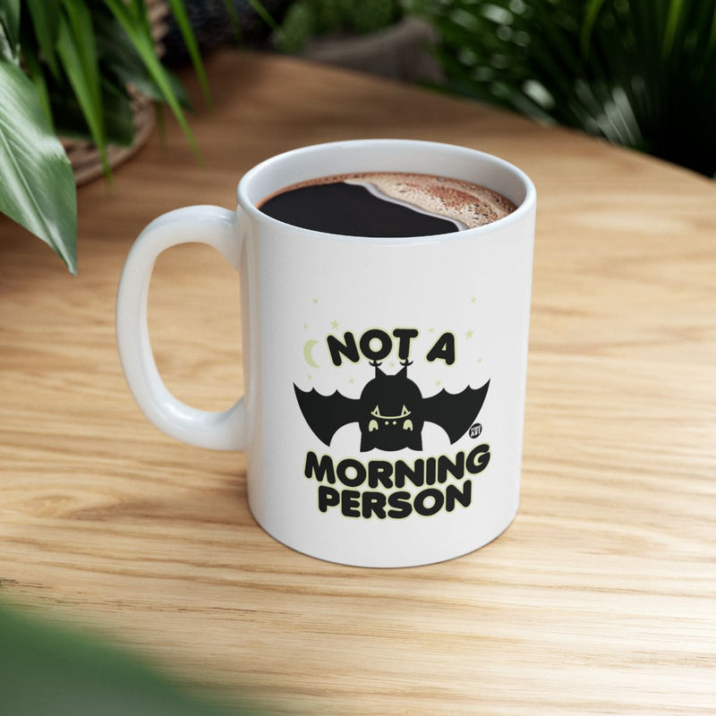 Load image into Gallery viewer, Not A Morning Person Bat Design Mug
