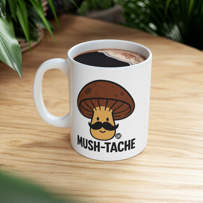Load image into Gallery viewer, Mush-Tache Funny Mushroom Coffee Mug Unique Gift
