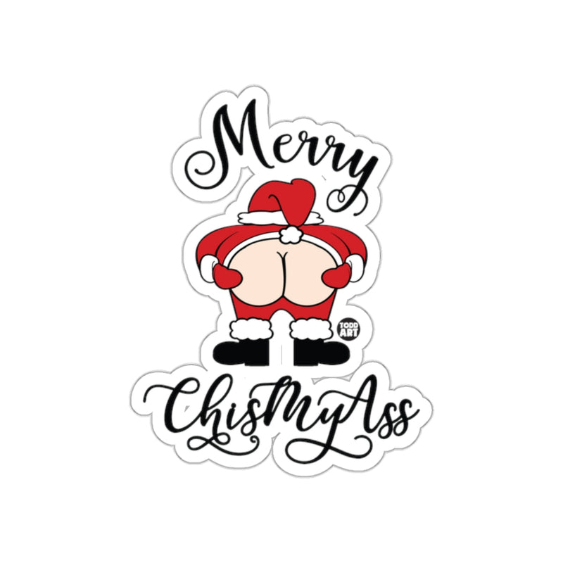 Load image into Gallery viewer, Merry ChismyAss Funny Santa Bum Design sticker
