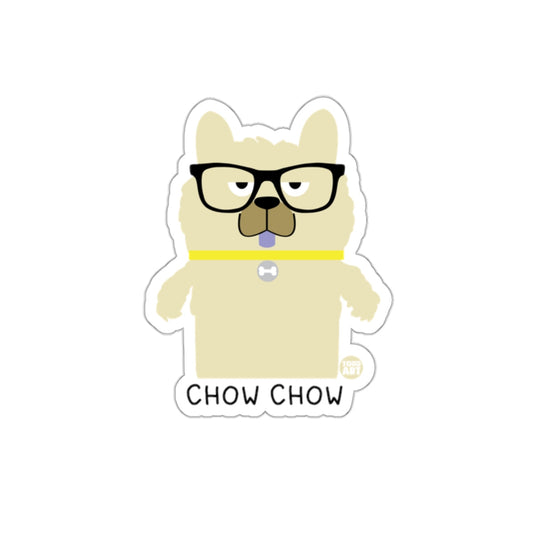 Cute Glasses Wearing Chow Chow Dog Sticker