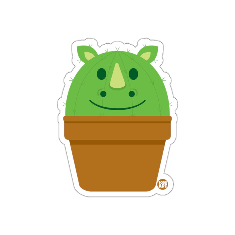 Load image into Gallery viewer, Cute Rhino Cactus in Pot Cartoon Sticker for Decoration

