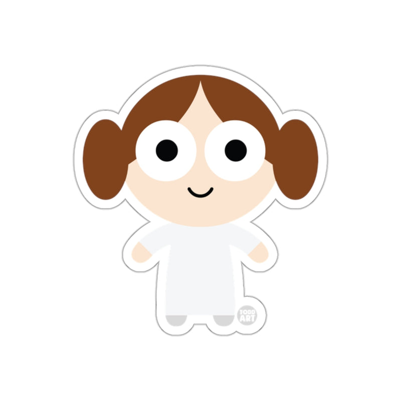 Load image into Gallery viewer, Cute Cartoon Character with Brown Hair Sticker
