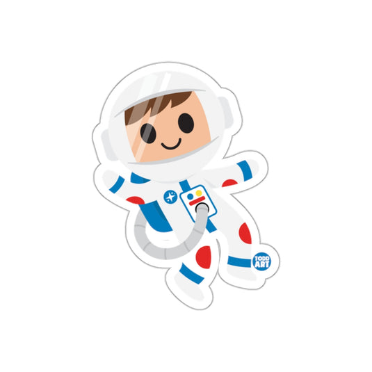 Adorable Cartoon Astronaut Illustration Sticker Product