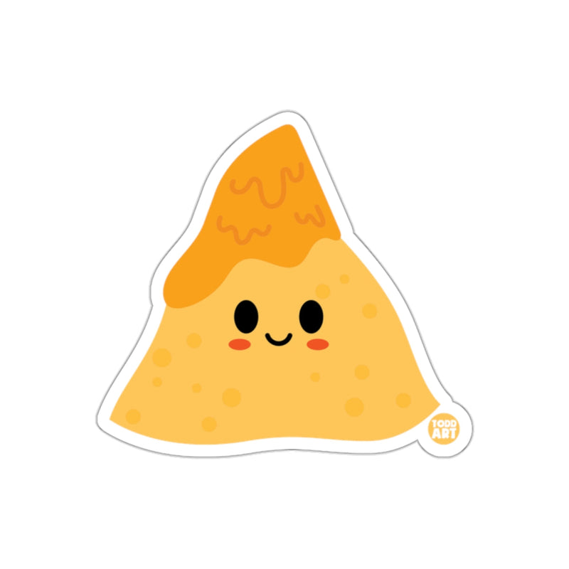 Load image into Gallery viewer, Cute Smiling Nacho with Cheese Sticker Fun Design
