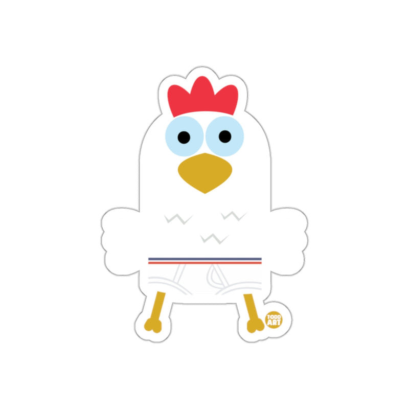 Load image into Gallery viewer, Funny Cartoon Chicken Character Sticker Design
