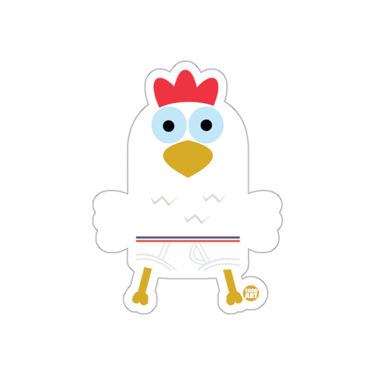 Funny Cartoon Chicken Character Sticker Design