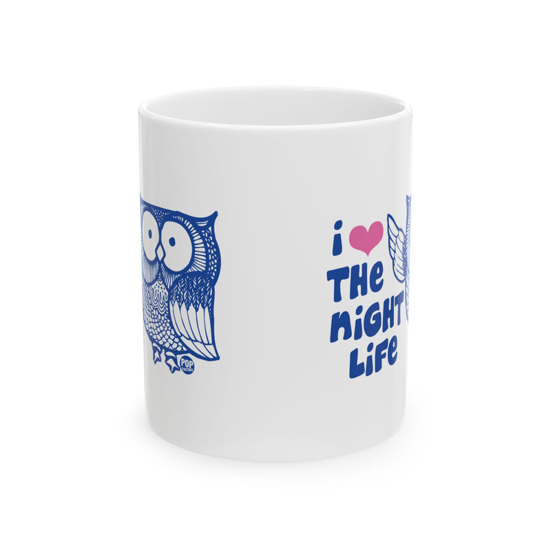 Load image into Gallery viewer, I Love the Night Life Owl Mug
