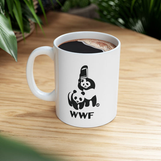 WWF Panda Bears Design on White Coffee Mug