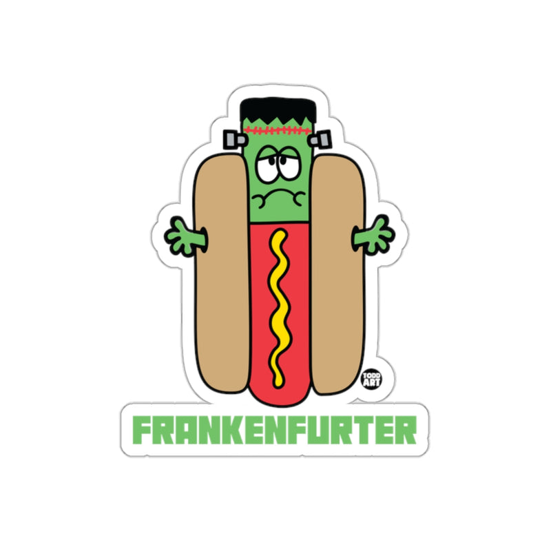 Load image into Gallery viewer, Frankenfurter Hot Dog Sticker with Frankenstein Design
