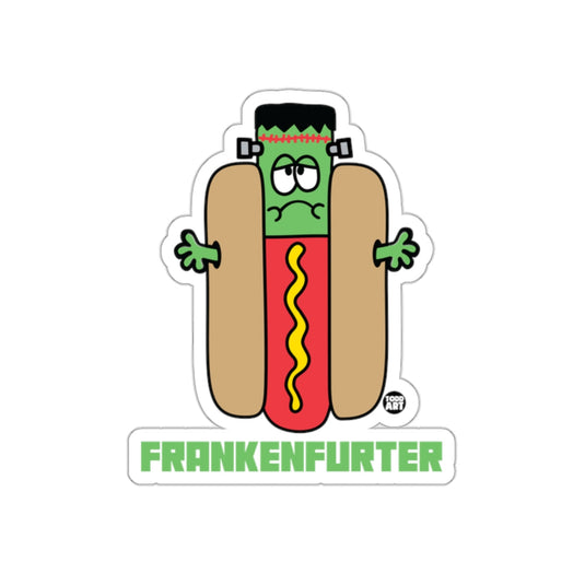 Frankenfurter Hot Dog Sticker with Frankenstein Design