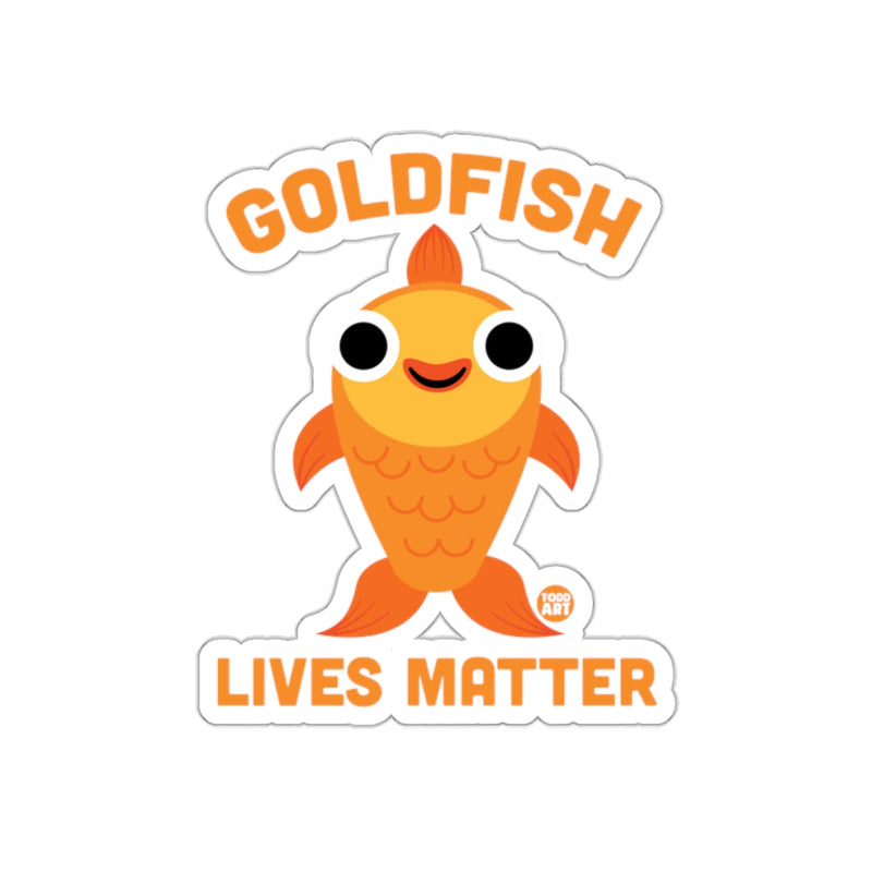 Load image into Gallery viewer, Goldfish Lives Matter Cute Illustration Sticker
