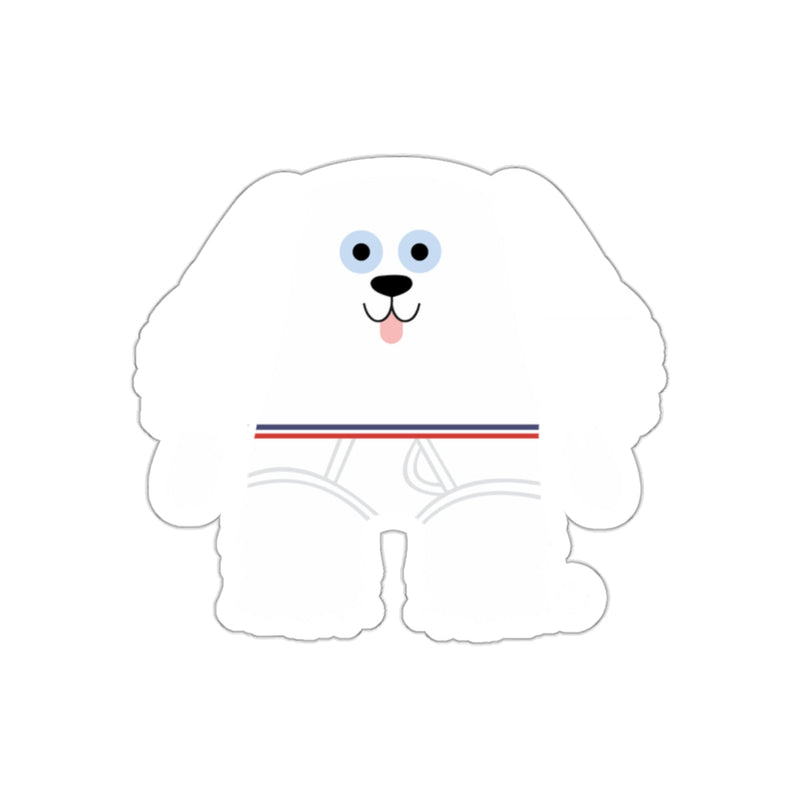 Load image into Gallery viewer, Cute Cartoon White Dog with Blue Eyes Sticker

